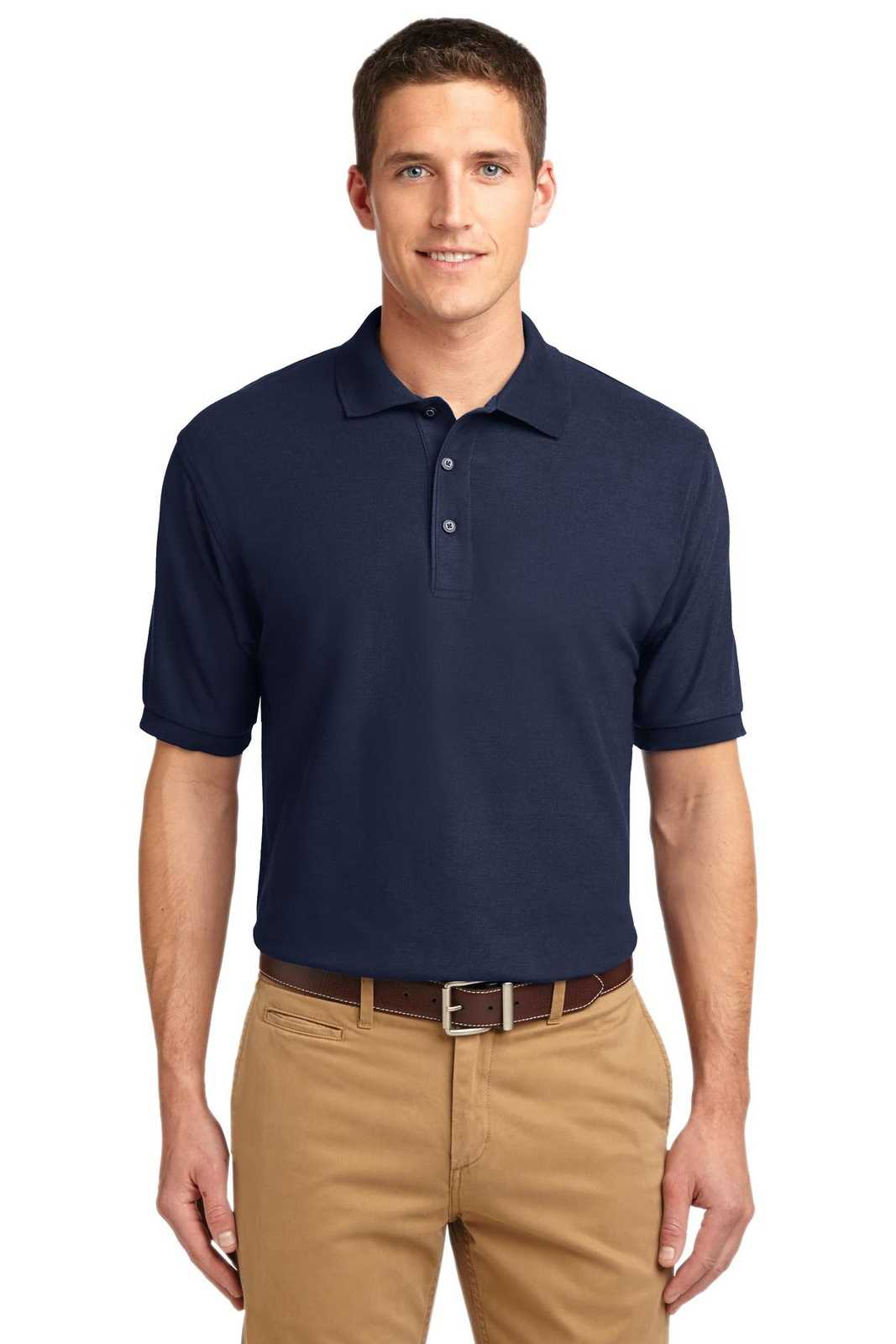 Port Authority K500 Silk Touch Polo - Navy - HIT a Double - 1