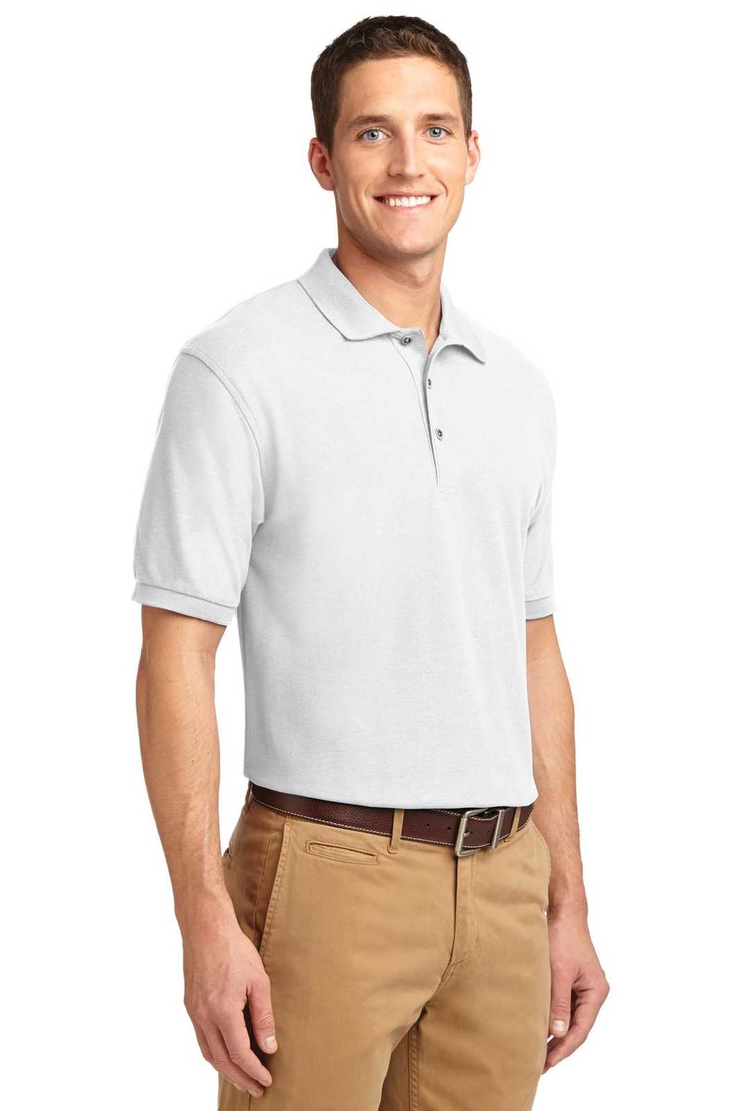 Port Authority K500 Silk Touch Polo - White - HIT a Double - 4