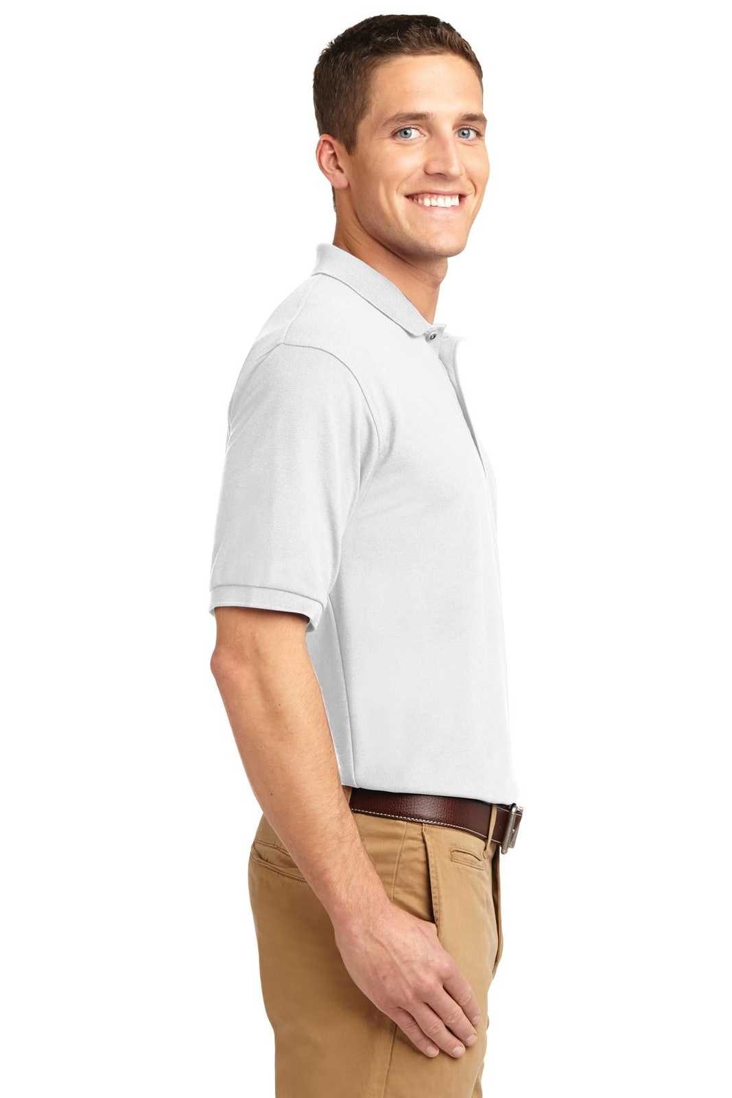 Port Authority K500 Silk Touch Polo - White - HIT a Double - 3