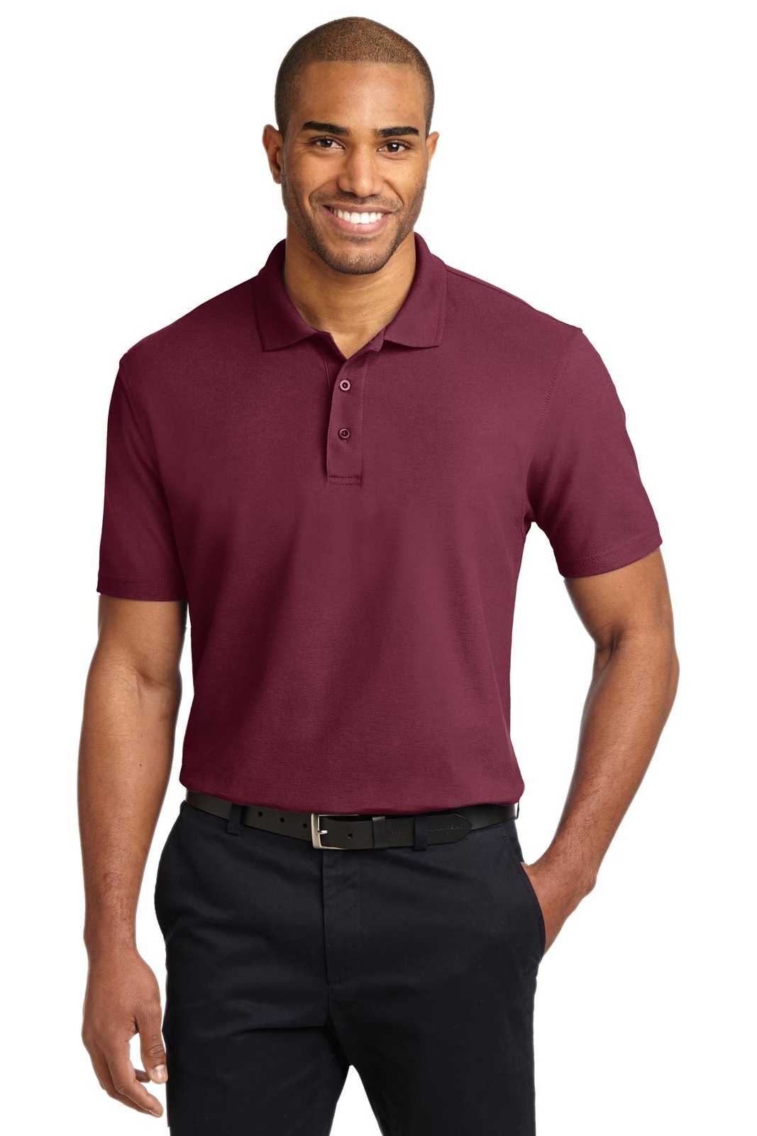 Port Authority K510 Stain-Release Polo - Burgundy - HIT a Double - 1