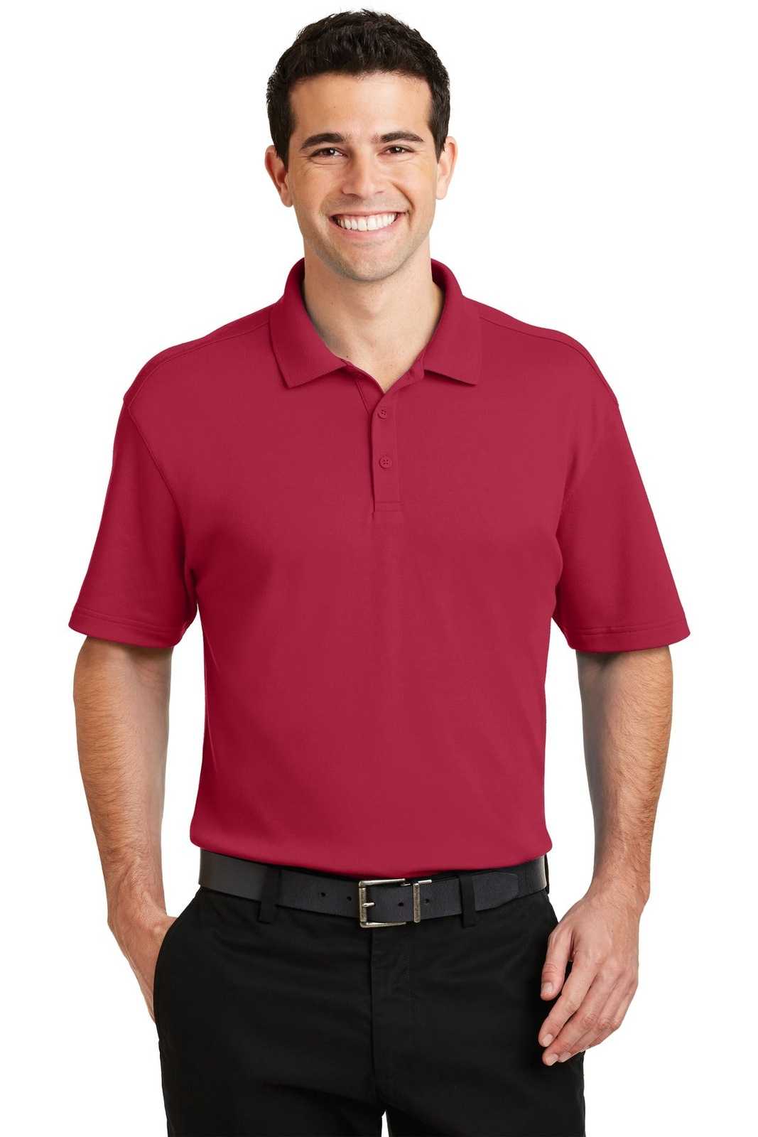 Port Authority K5200 Silk Touch Interlock Performance Polo - Rich Red - HIT a Double - 1