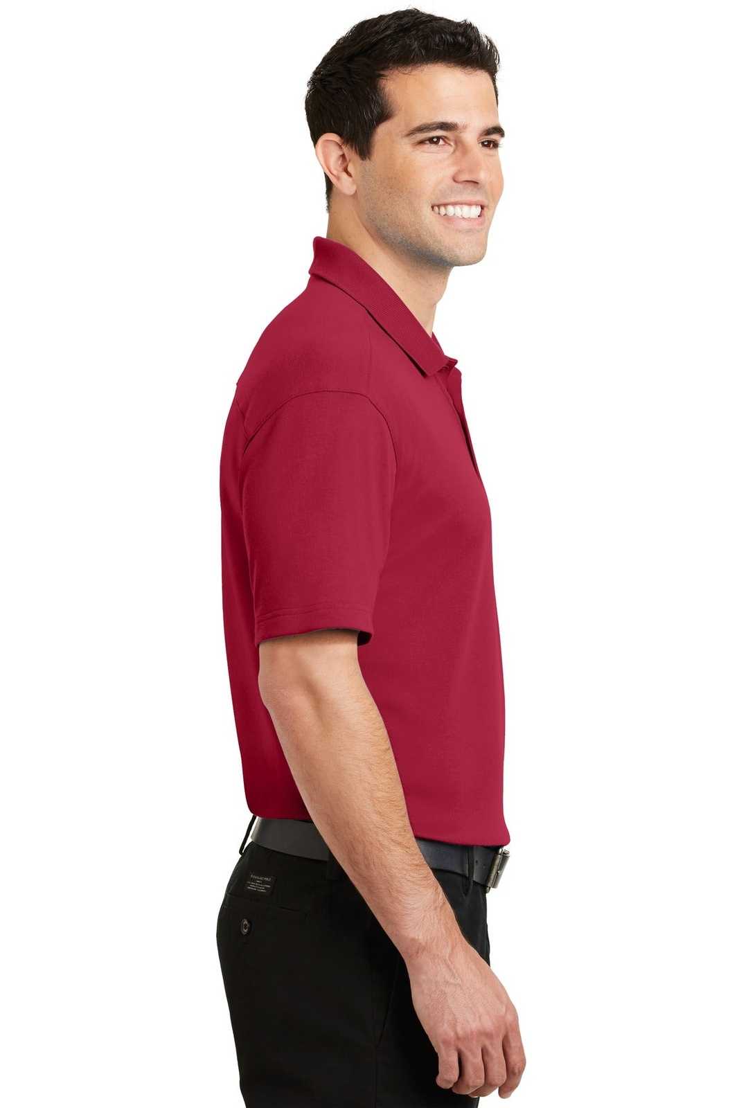 Port Authority K5200 Silk Touch Interlock Performance Polo - Rich Red - HIT a Double - 3