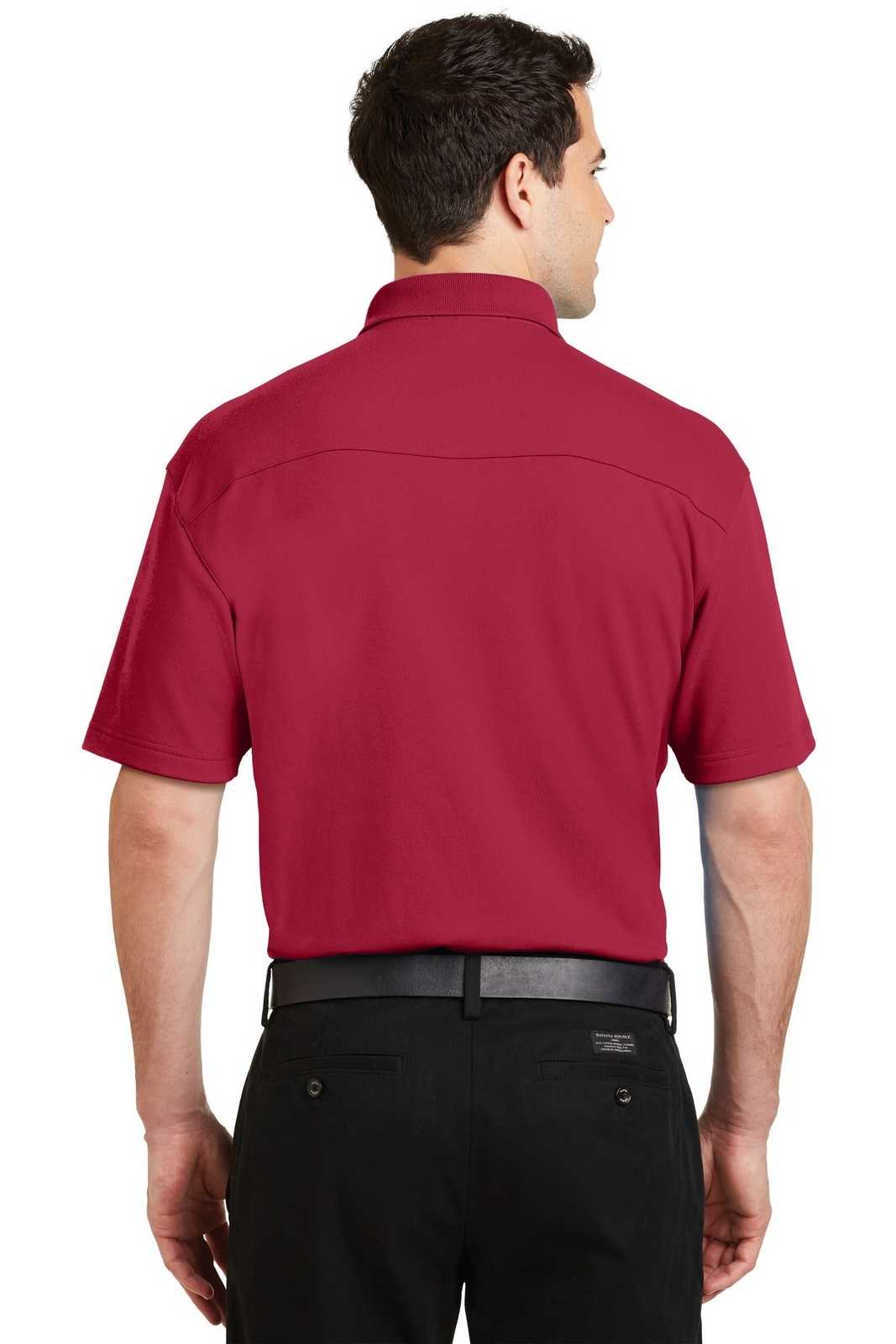 Port Authority K5200 Silk Touch Interlock Performance Polo - Rich Red - HIT a Double - 2