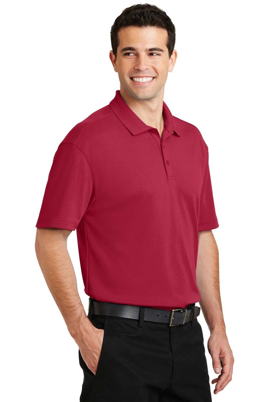 Port Authority K5200 Silk Touch Interlock Performance Polo - Rich Red - HIT a Double - 4