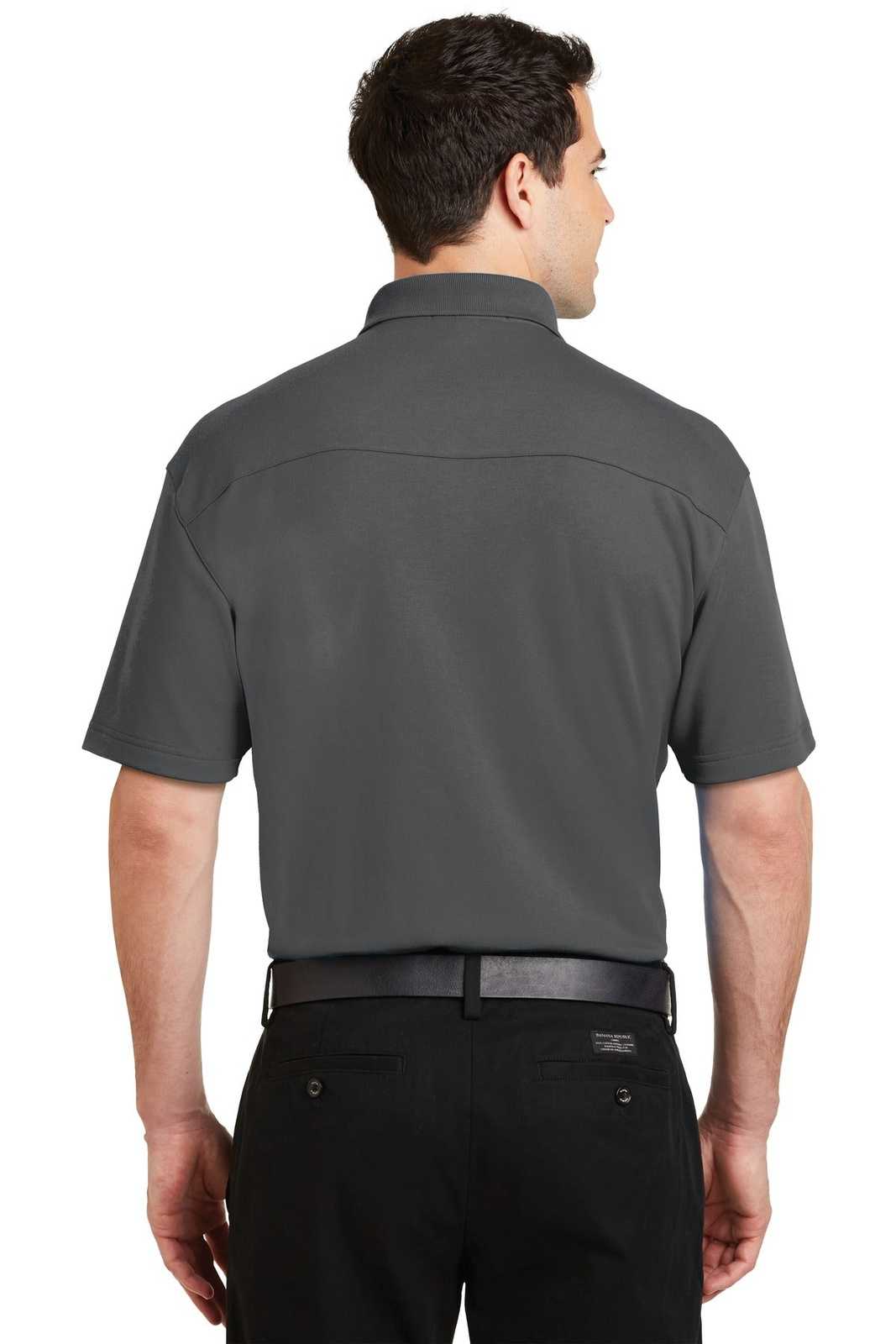 Port Authority K5200 Silk Touch Interlock Performance Polo - Sterling Gray - HIT a Double - 2