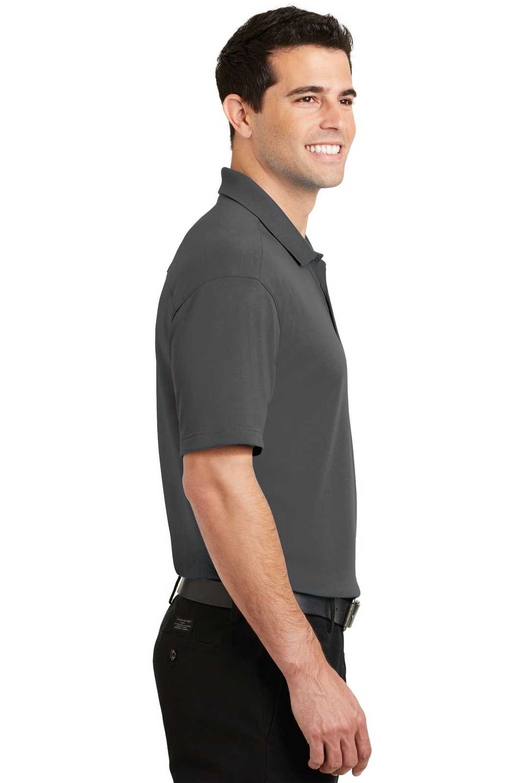 Port Authority K5200 Silk Touch Interlock Performance Polo - Sterling Gray - HIT a Double - 3