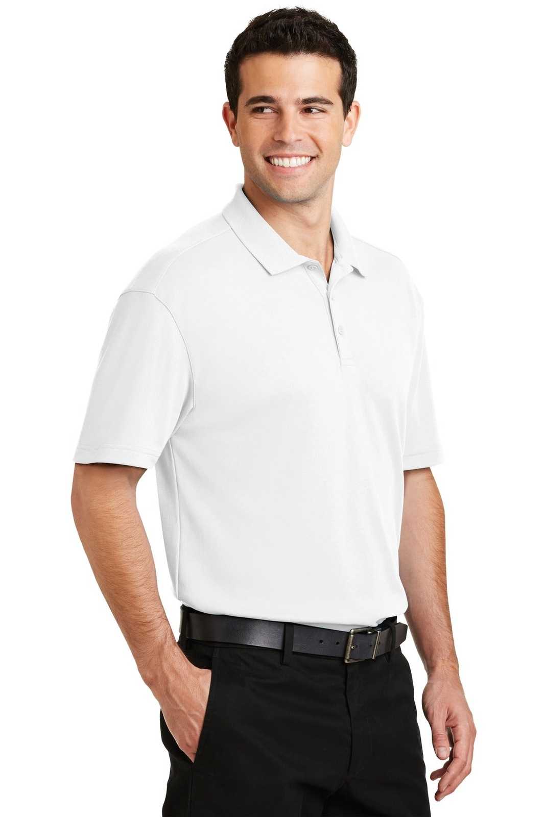 Port Authority K5200 Silk Touch Interlock Performance Polo - White - HIT a Double - 4