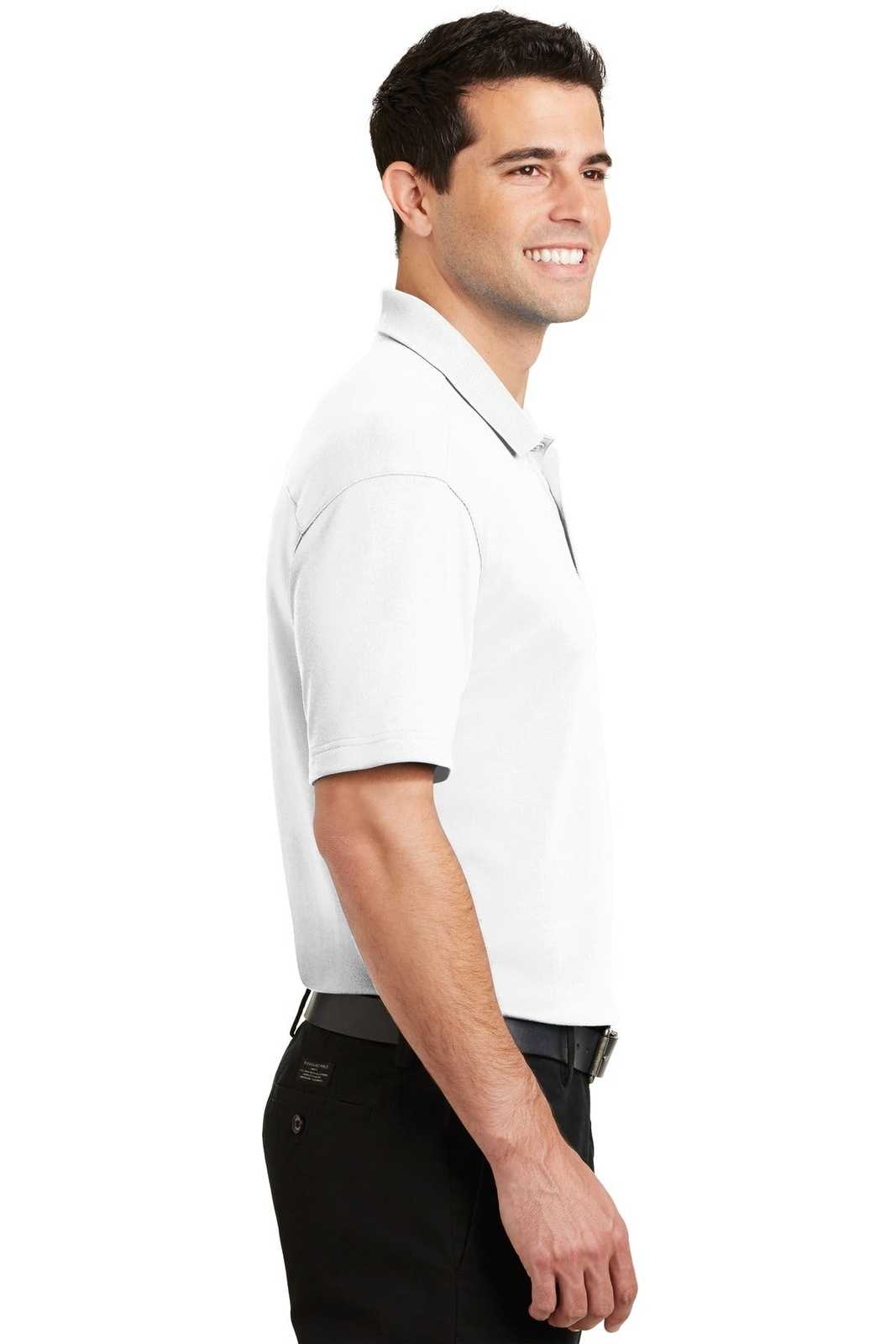 Port Authority K5200 Silk Touch Interlock Performance Polo - White - HIT a Double - 3