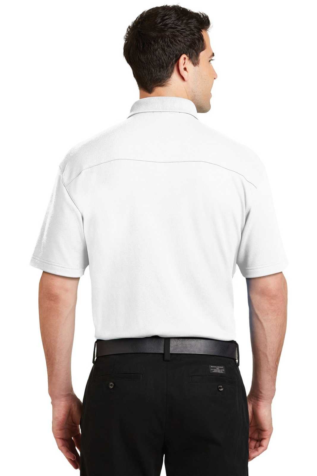 Port Authority K5200 Silk Touch Interlock Performance Polo - White - HIT a Double - 2