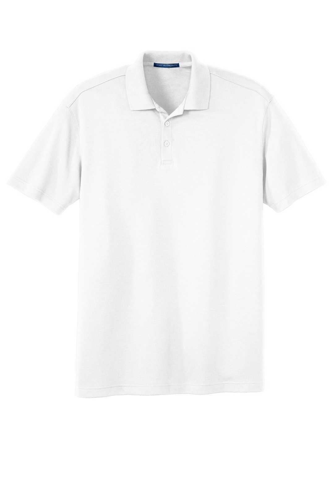 Port Authority K5200 Silk Touch Interlock Performance Polo - White - HIT a Double - 5