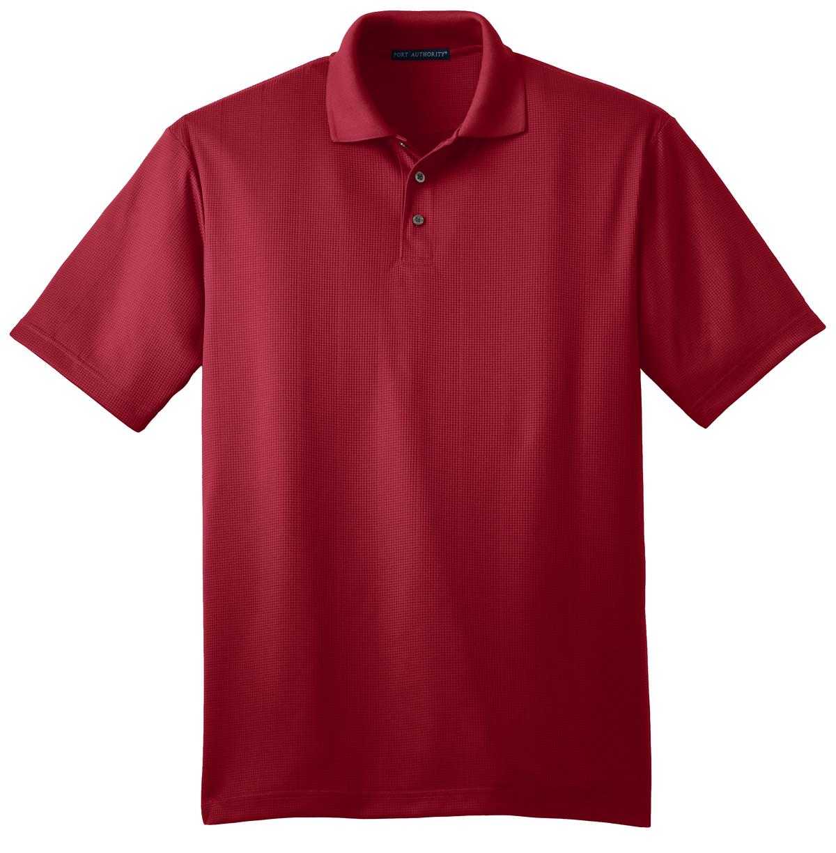 Port Authority K528 Performance Fine Jacquard Polo - Rich Red - HIT a Double - 5
