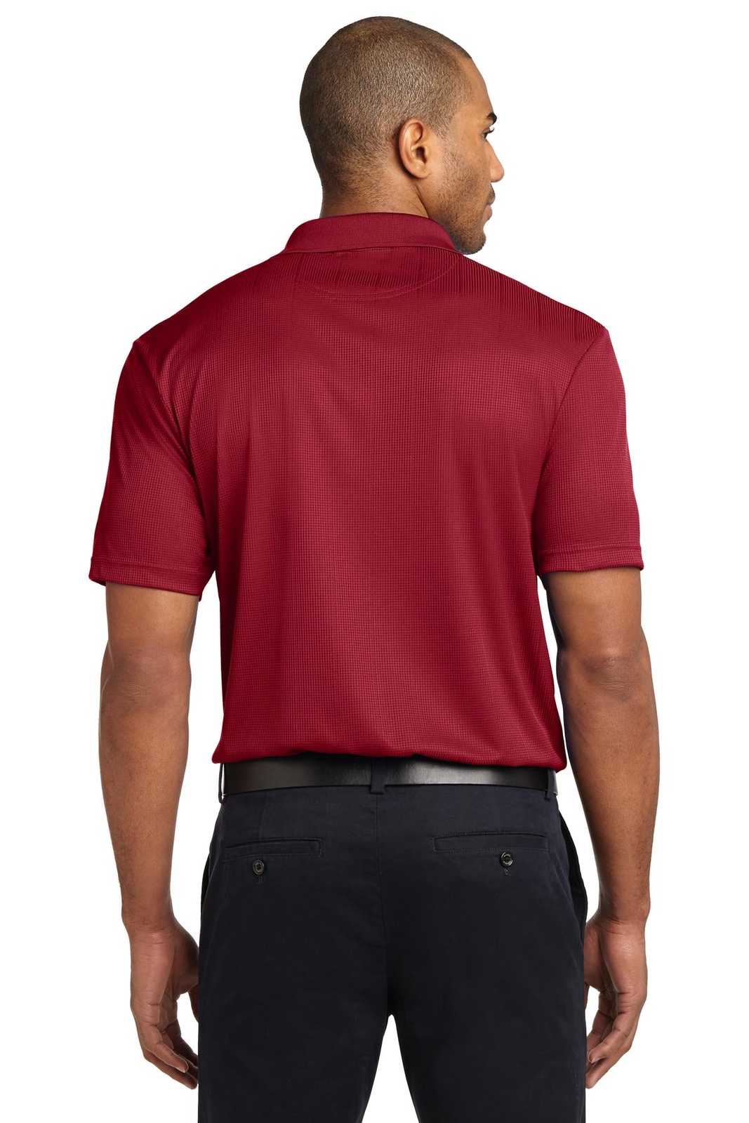 Port Authority K528 Performance Fine Jacquard Polo - Rich Red - HIT a Double - 2