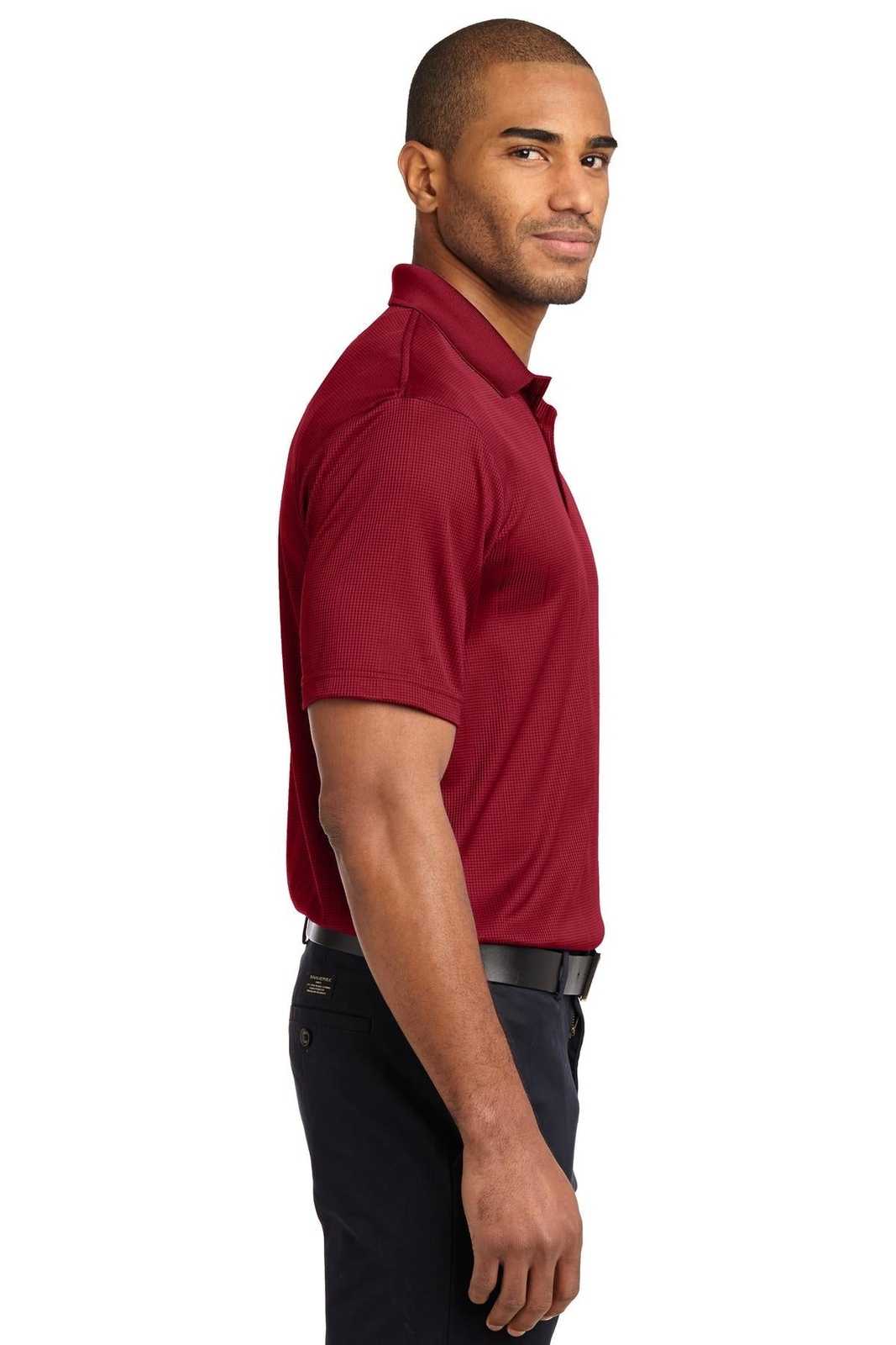 Port Authority K528 Performance Fine Jacquard Polo - Rich Red - HIT a Double - 3