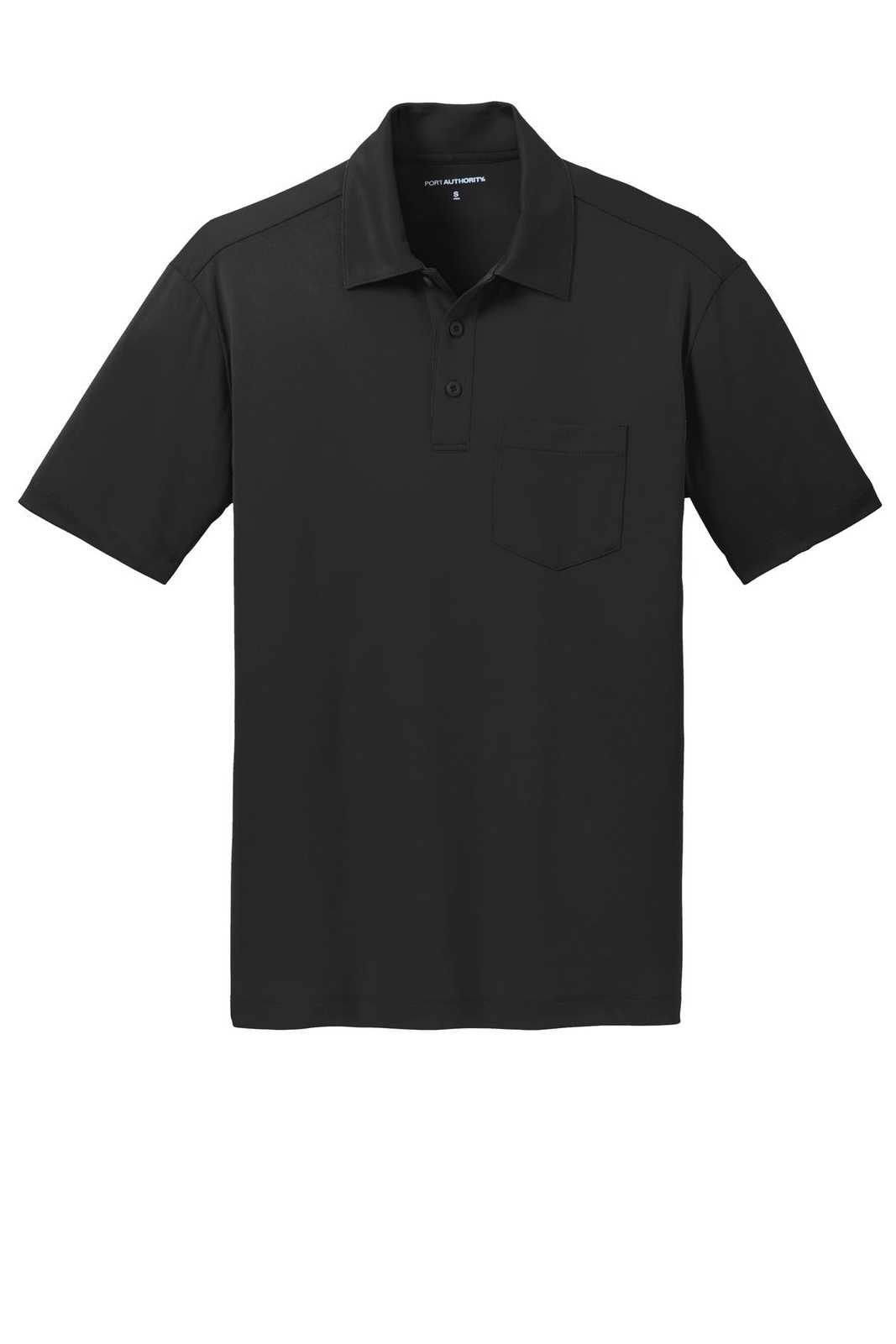Port Authority K540P Silk Touch Performance Pocket Polo - Black - HIT a Double - 5