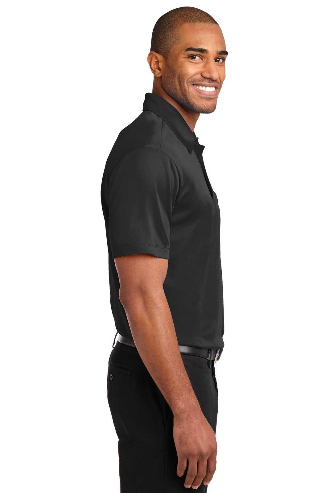 Port Authority K540P Silk Touch Performance Pocket Polo - Black - HIT a Double - 3