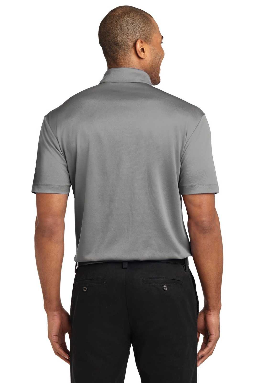 Port Authority K540P Silk Touch Performance Pocket Polo - Gusty Gray - HIT a Double - 2