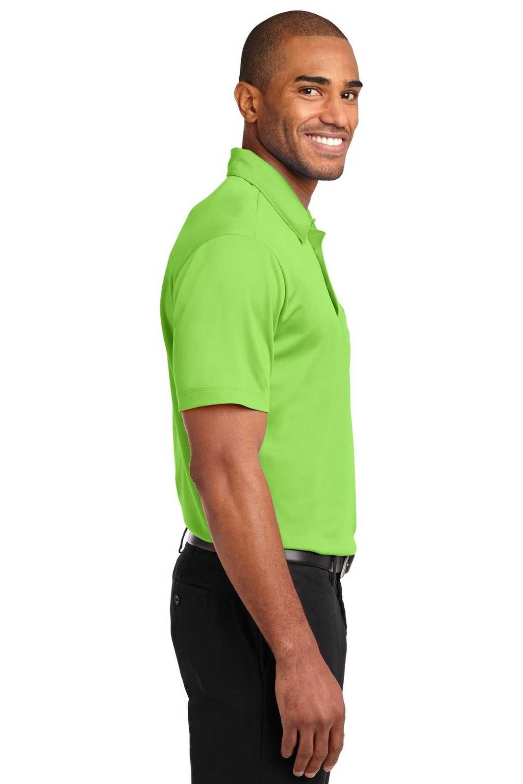 Port Authority K540P Silk Touch Performance Pocket Polo - Lime - HIT a Double - 3