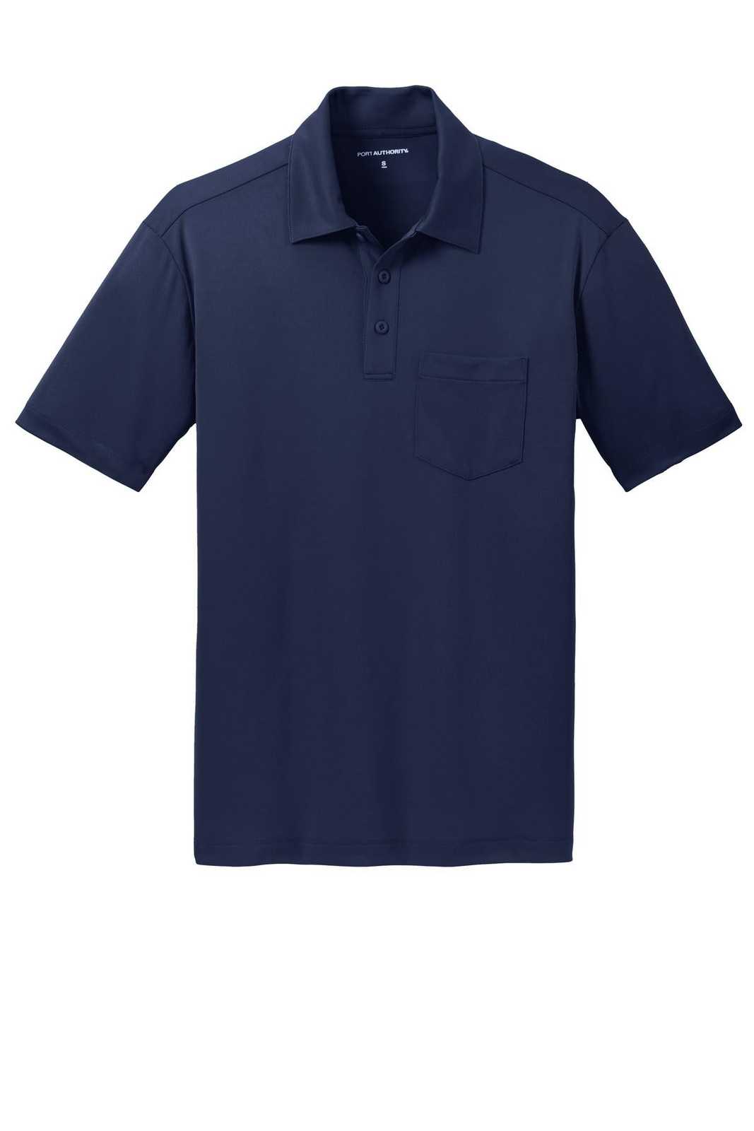 Port Authority K540P Silk Touch Performance Pocket Polo - Navy - HIT a Double - 5