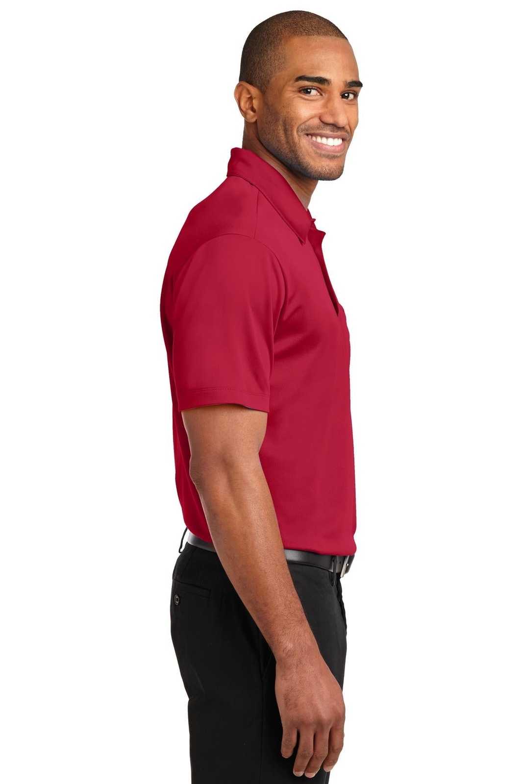 Port Authority K540P Silk Touch Performance Pocket Polo - Red - HIT a Double - 3