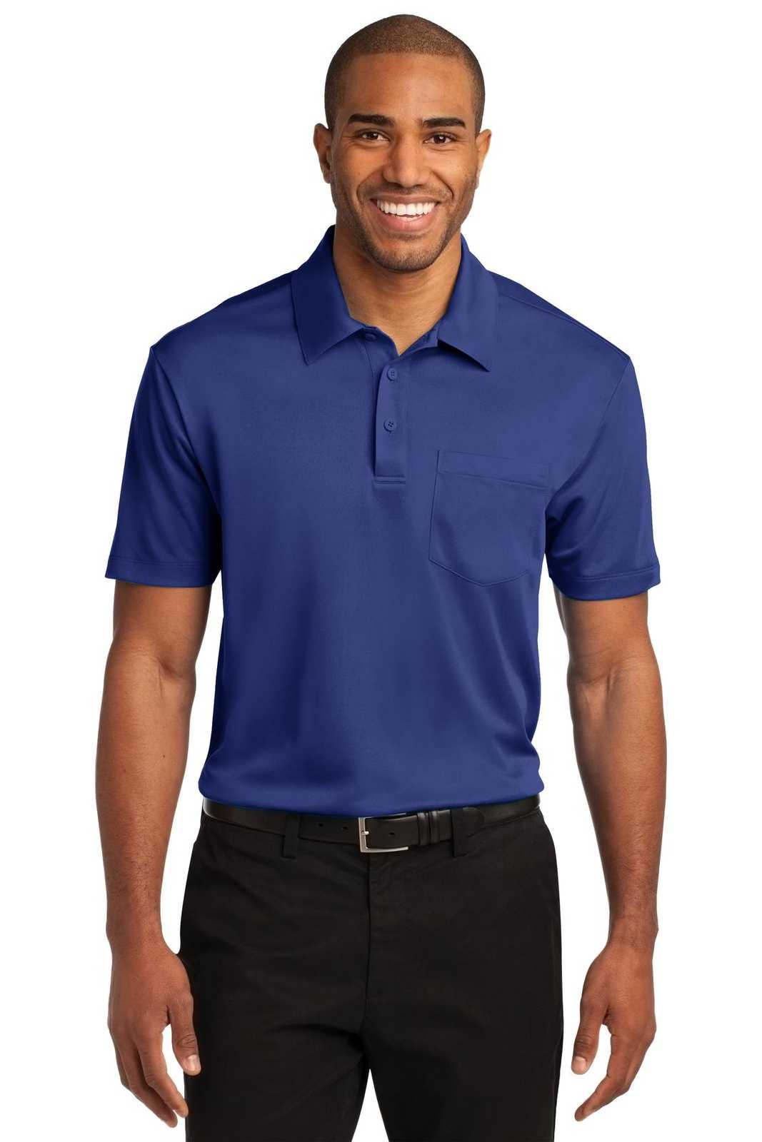 Port Authority K540P Silk Touch Performance Pocket Polo - Royal - HIT a Double - 1