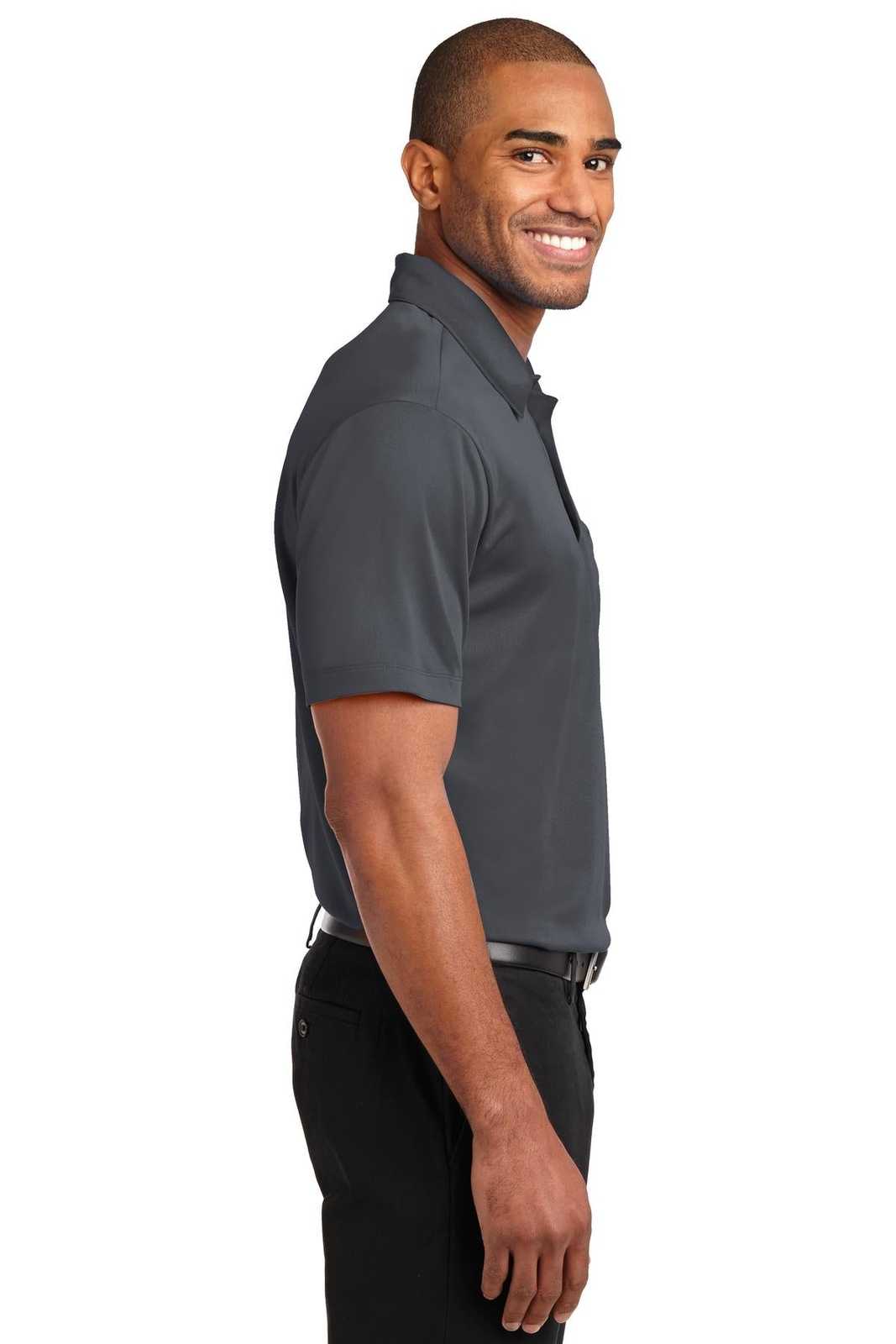 Port Authority K540P Silk Touch Performance Pocket Polo - Steel Gray - HIT a Double - 3