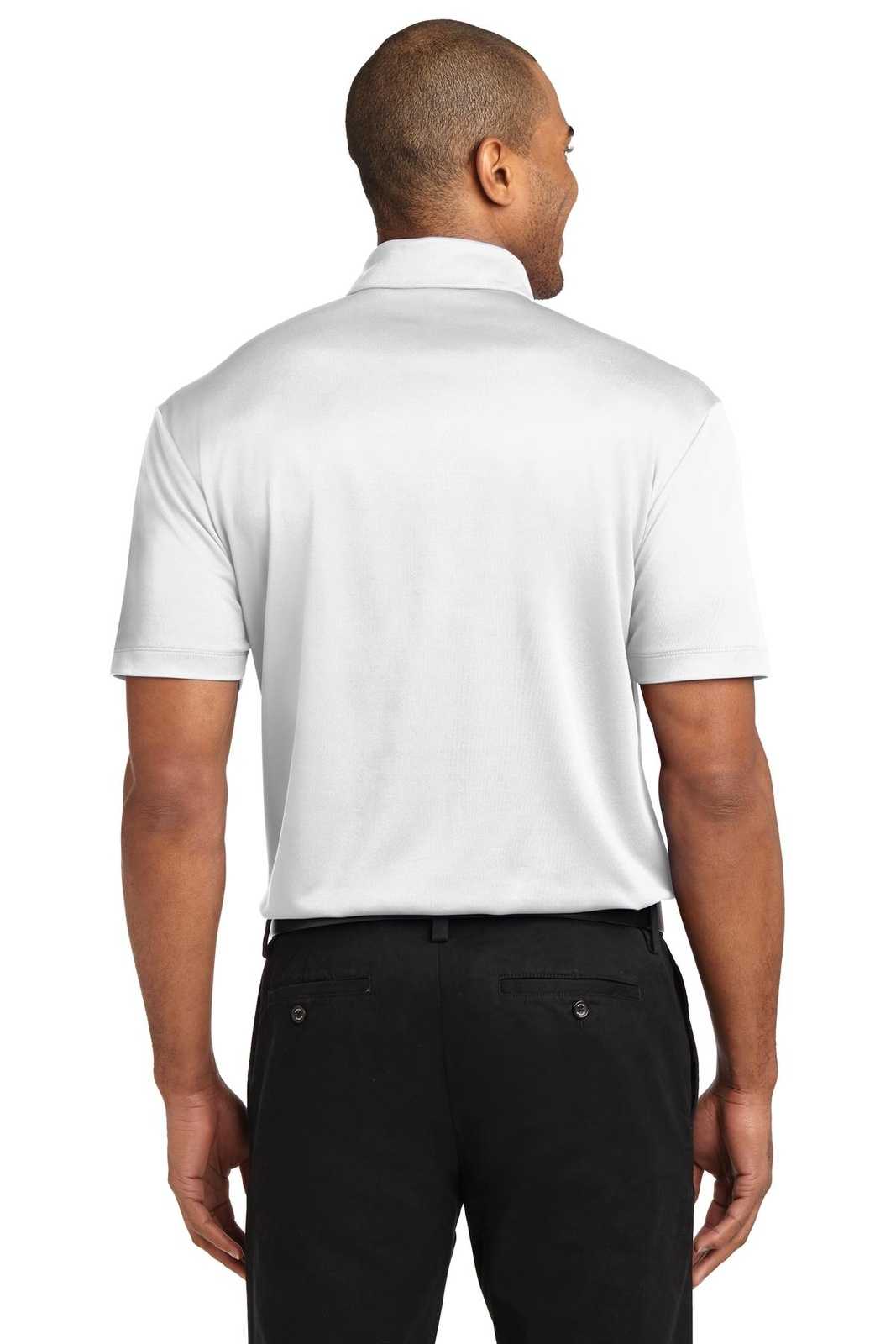 Port Authority K540P Silk Touch Performance Pocket Polo - White - HIT a Double - 2
