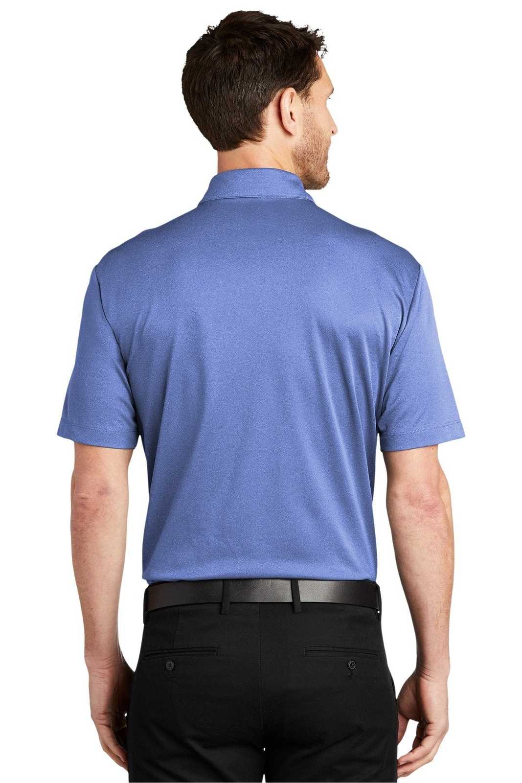 Port Authority K542 Heathered Silk Touch Performance Polo - Moonlight Blue Heather - HIT a Double - 2