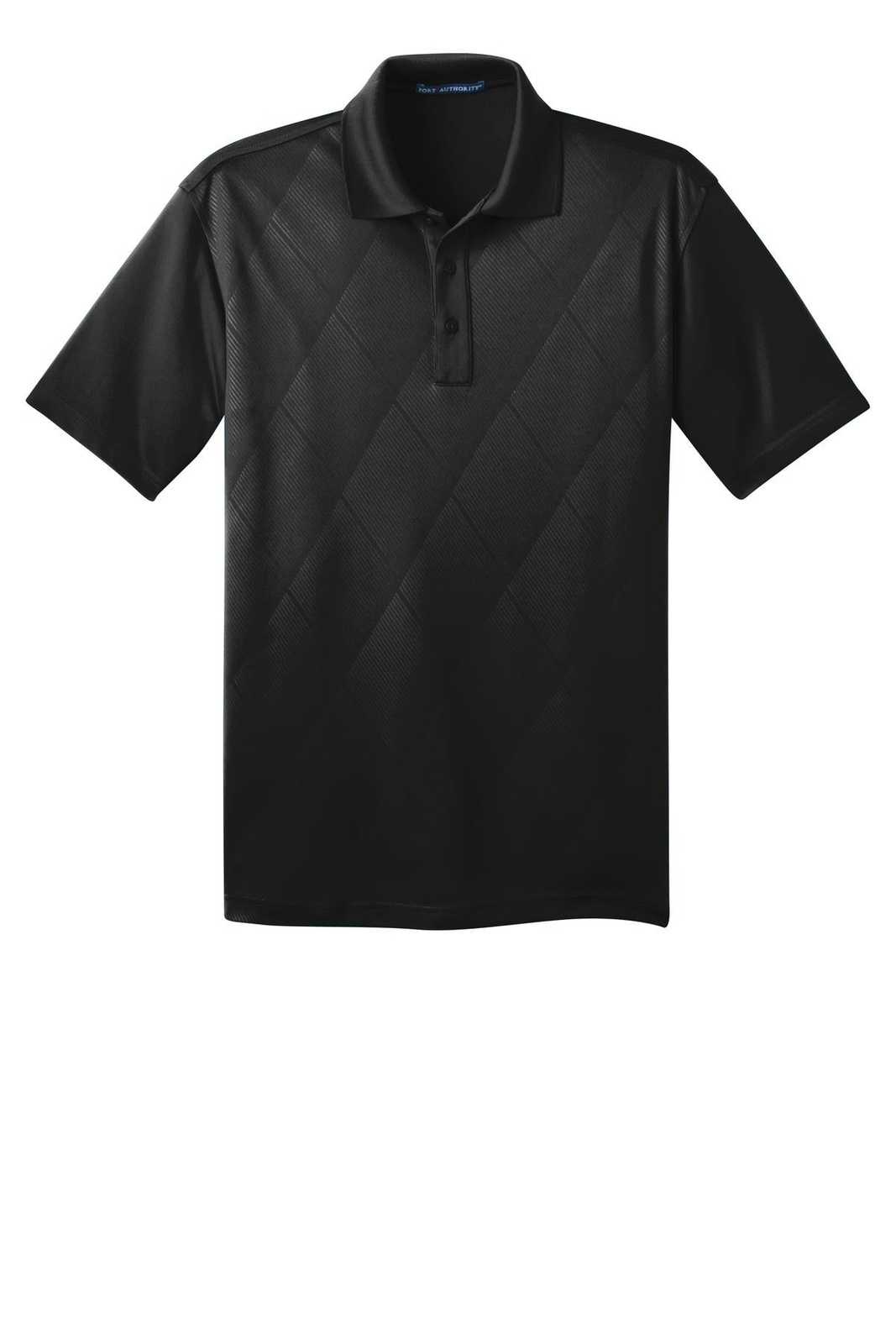 Port Authority K548 Tech Embossed Polo - Black - HIT a Double - 5