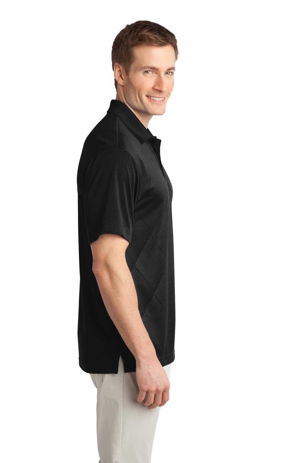Port Authority K548 Tech Embossed Polo - Black - HIT a Double - 3