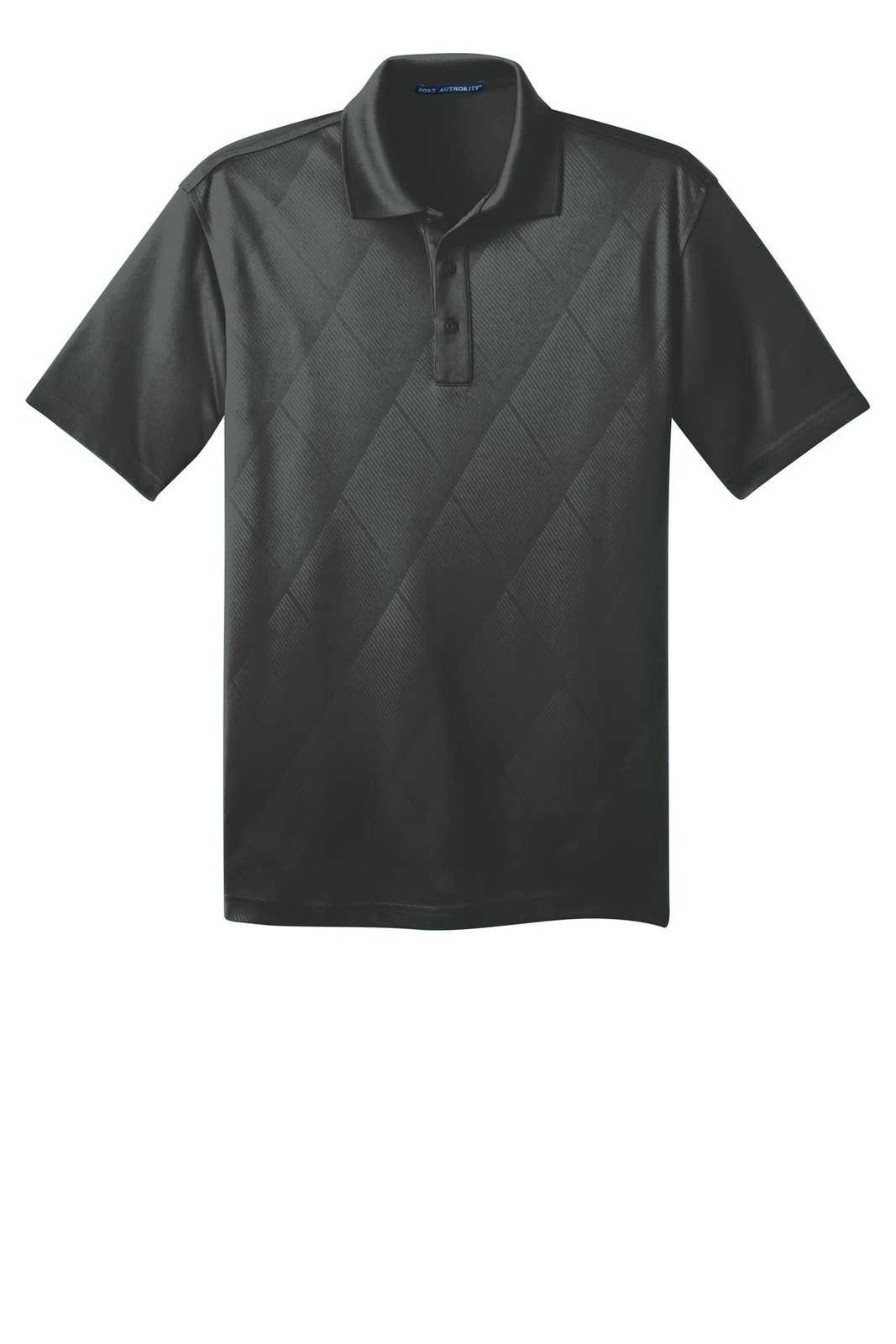 Port Authority K548 Tech Embossed Polo - Graphite - HIT a Double - 5