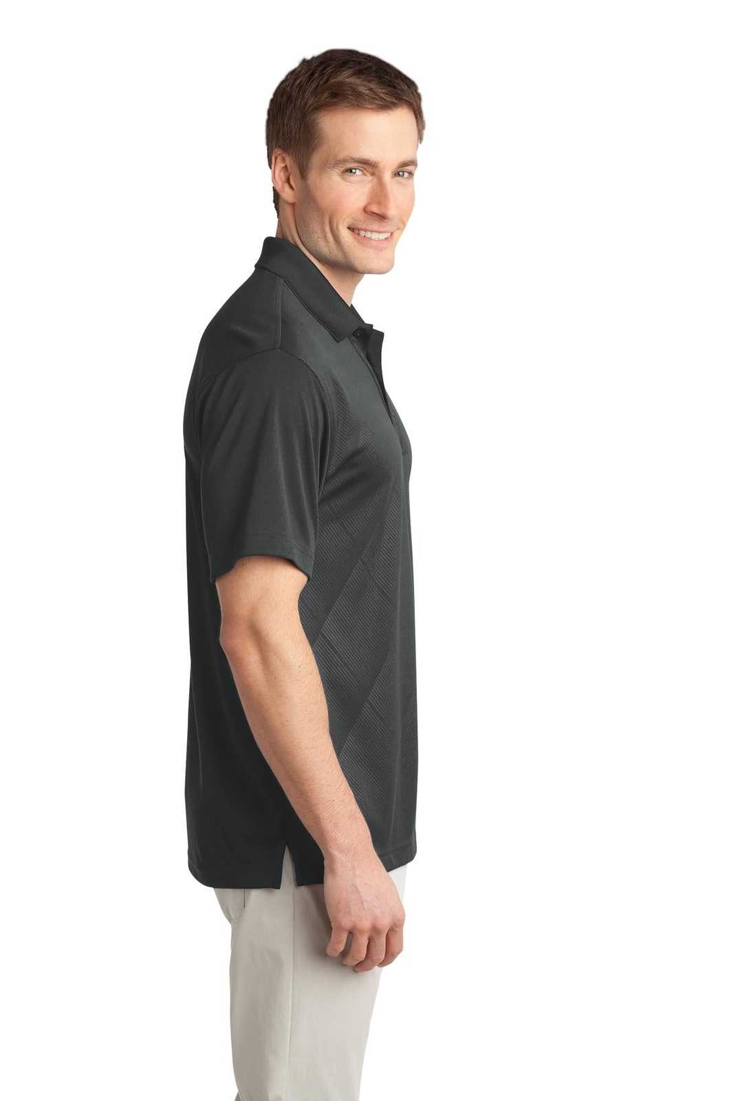 Port Authority K548 Tech Embossed Polo - Graphite - HIT a Double - 3