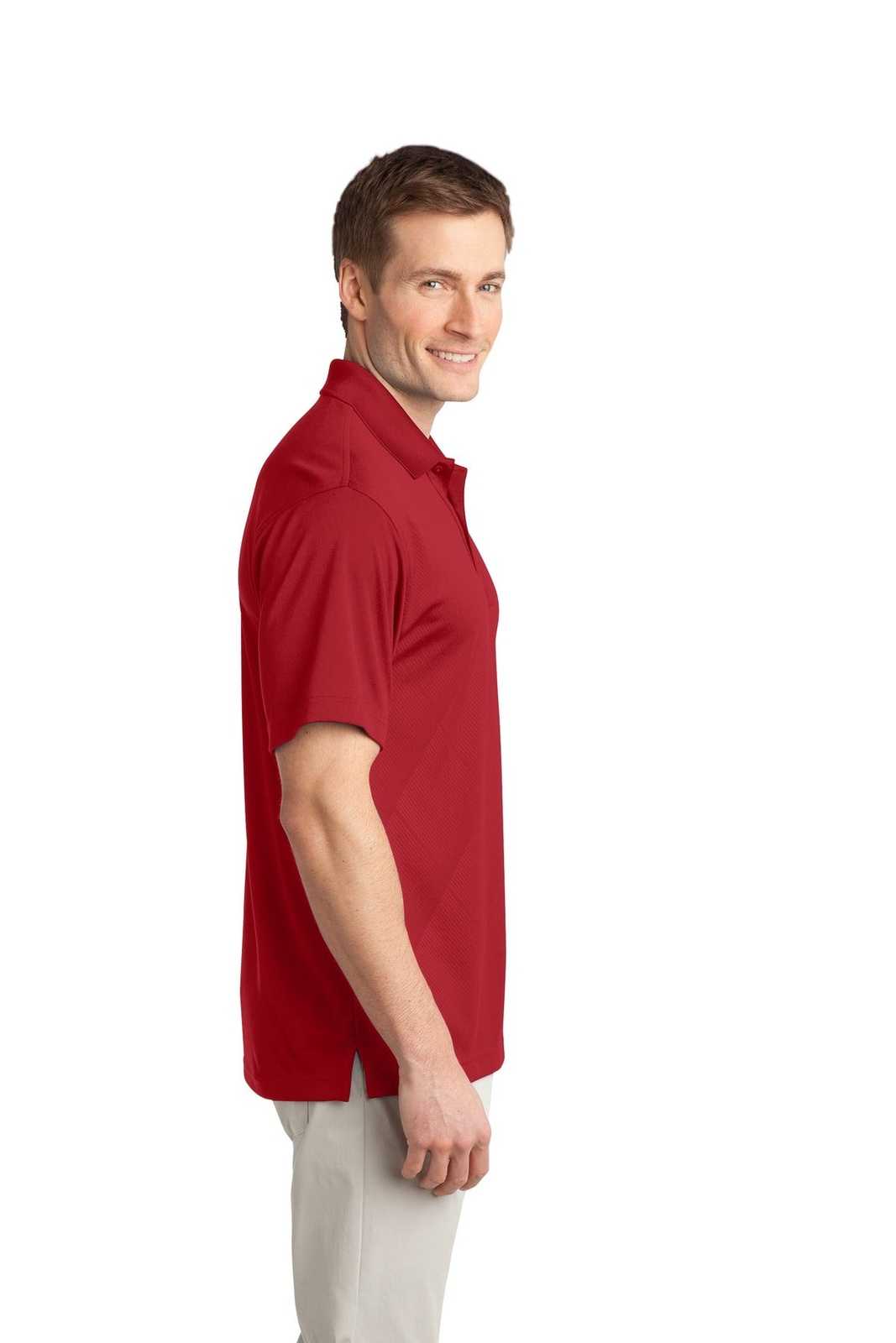 Port Authority K548 Tech Embossed Polo - Regal Red - HIT a Double - 3