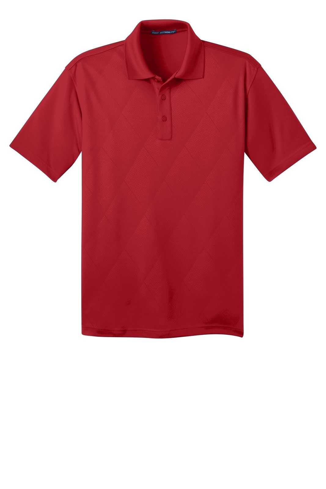 Port Authority K548 Tech Embossed Polo - Regal Red - HIT a Double - 5