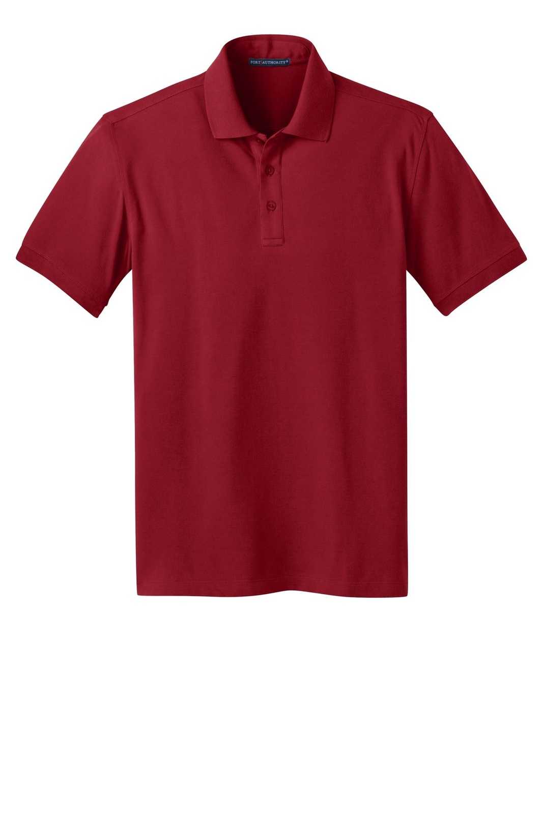 Port Authority K555 Stretch Pique Polo - Chili Red - HIT a Double - 5