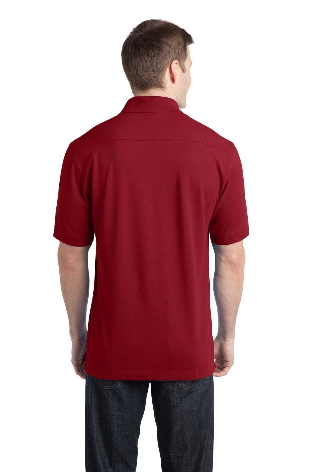 Port Authority K555 Stretch Pique Polo - Chili Red - HIT a Double - 2