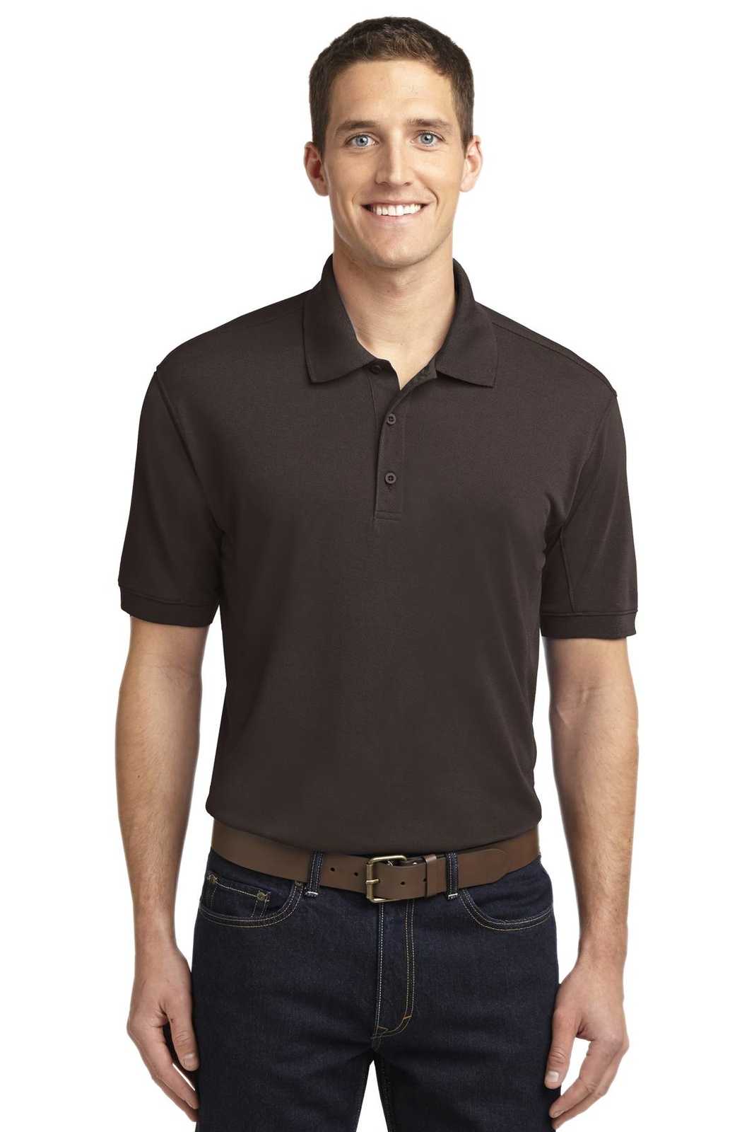Port Authority K567 5-In-1 Performance Pique Polo - Chocolate Brown - HIT a Double - 1