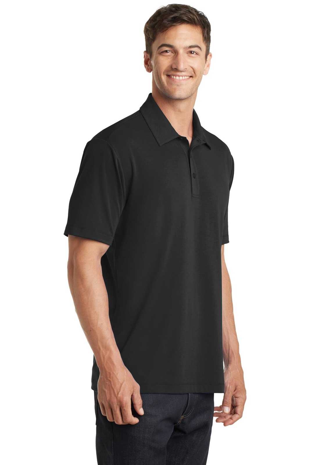Port Authority K568 Cotton Touch Performance Polo - Black - HIT a Double - 4