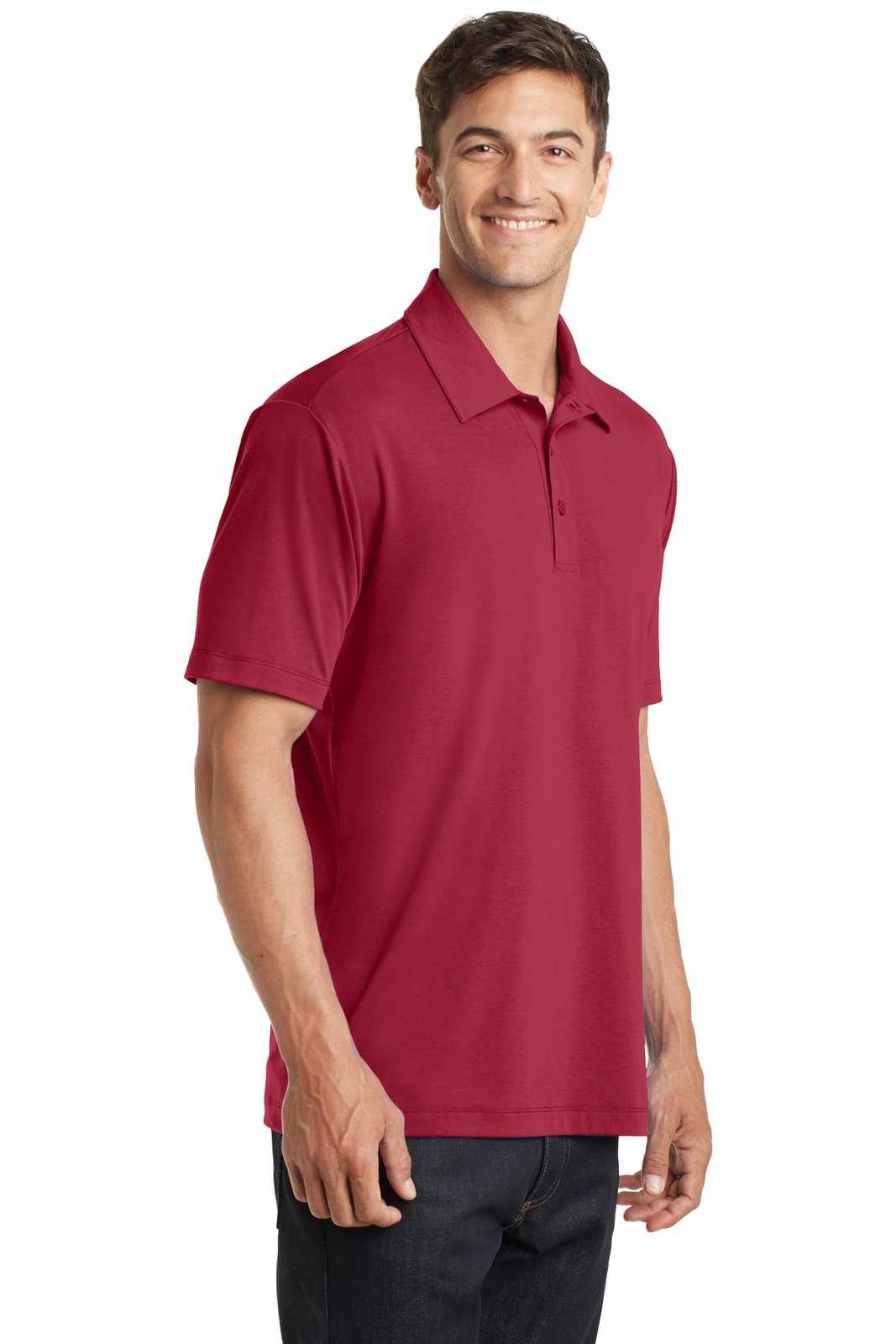 Port Authority K568 Cotton Touch Performance Polo - Chili Red - HIT a Double - 4