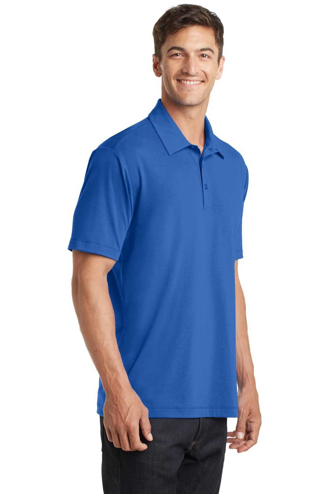Port Authority K568 Cotton Touch Performance Polo - Strong Blue - HIT a Double - 4