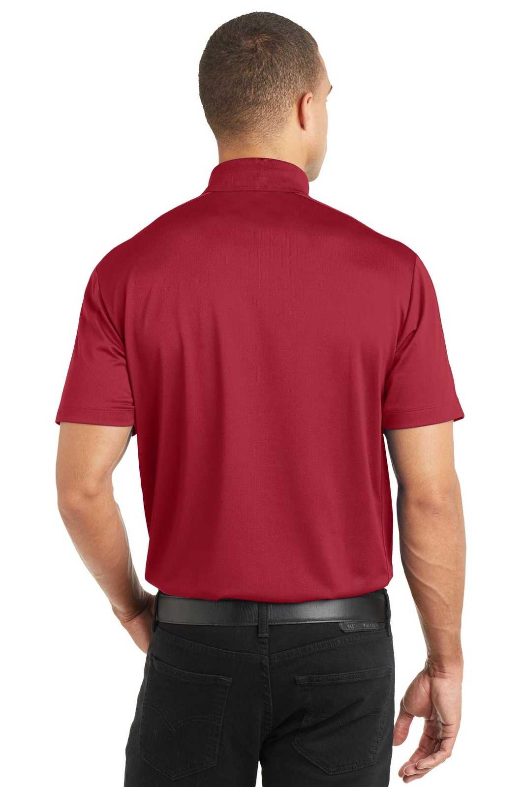 Port Authority K569 Diamond Jacquard Polo - Rich Red - HIT a Double - 2