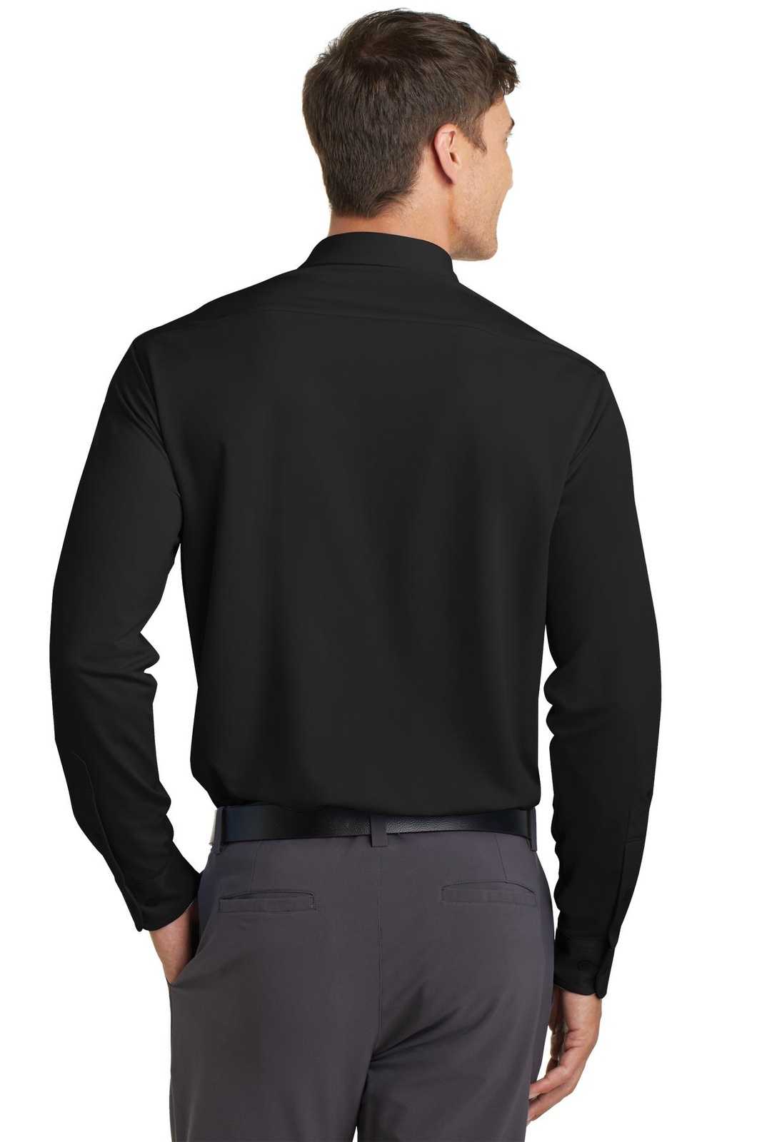 Port Authority K570 Dimension Knit Dress Shirt - Black - HIT a Double - 2