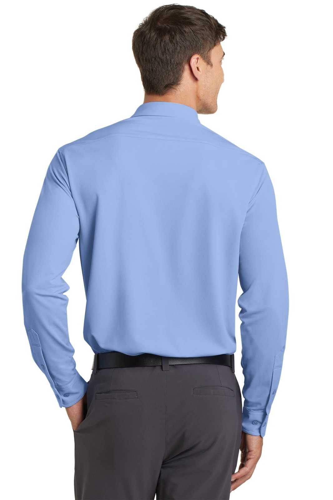 Port Authority K570 Dimension Knit Dress Shirt - Dress Shirt Blue - HIT a Double - 2