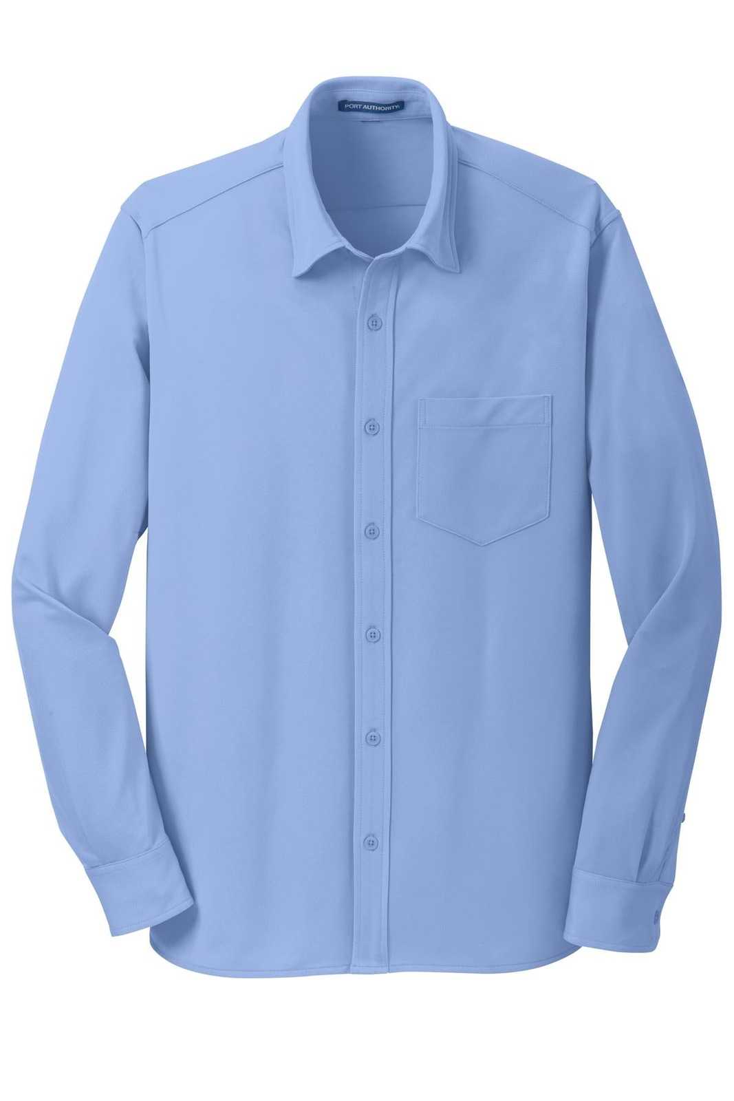Port Authority K570 Dimension Knit Dress Shirt - Dress Shirt Blue - HIT a Double - 5