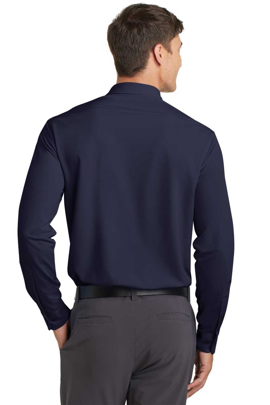 Port Authority K570 Dimension Knit Dress Shirt - Dark Navy - HIT a Double - 2