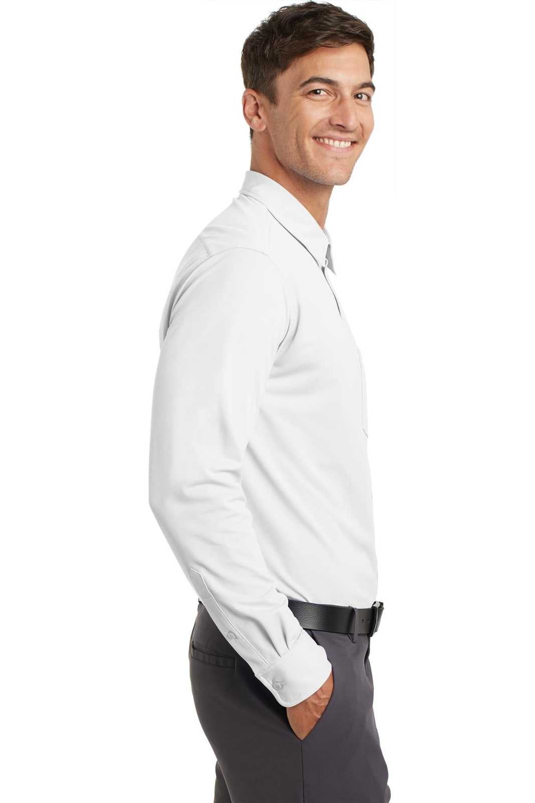Port Authority K570 Dimension Knit Dress Shirt - White - HIT a Double - 3