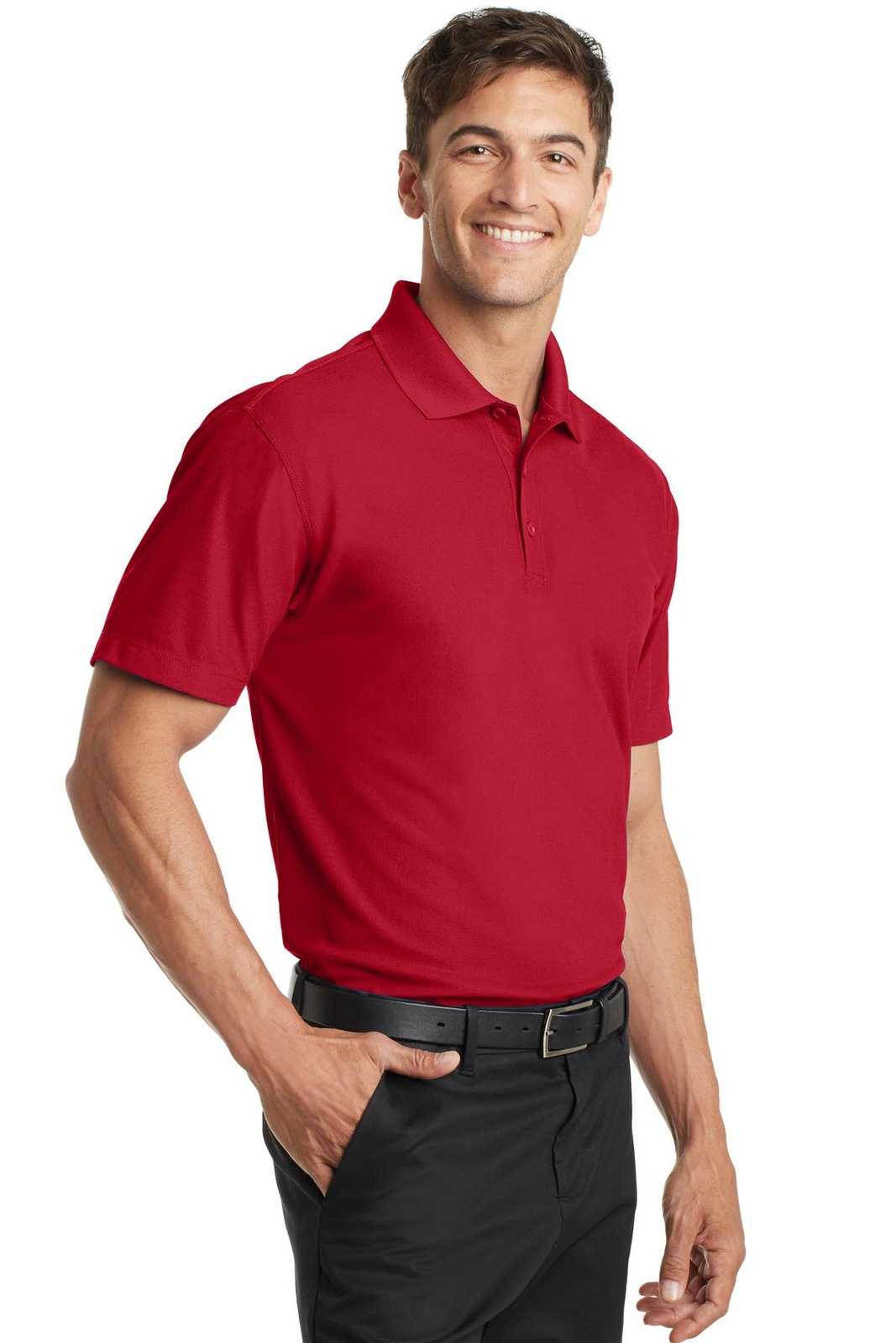 Port Authority K572 Dry Zone Grid Polo - Engine Red - HIT a Double - 4