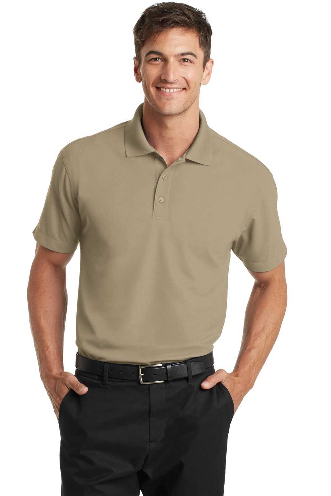 Port Authority K572 Dry Zone Grid Polo - Tan - HIT a Double - 1