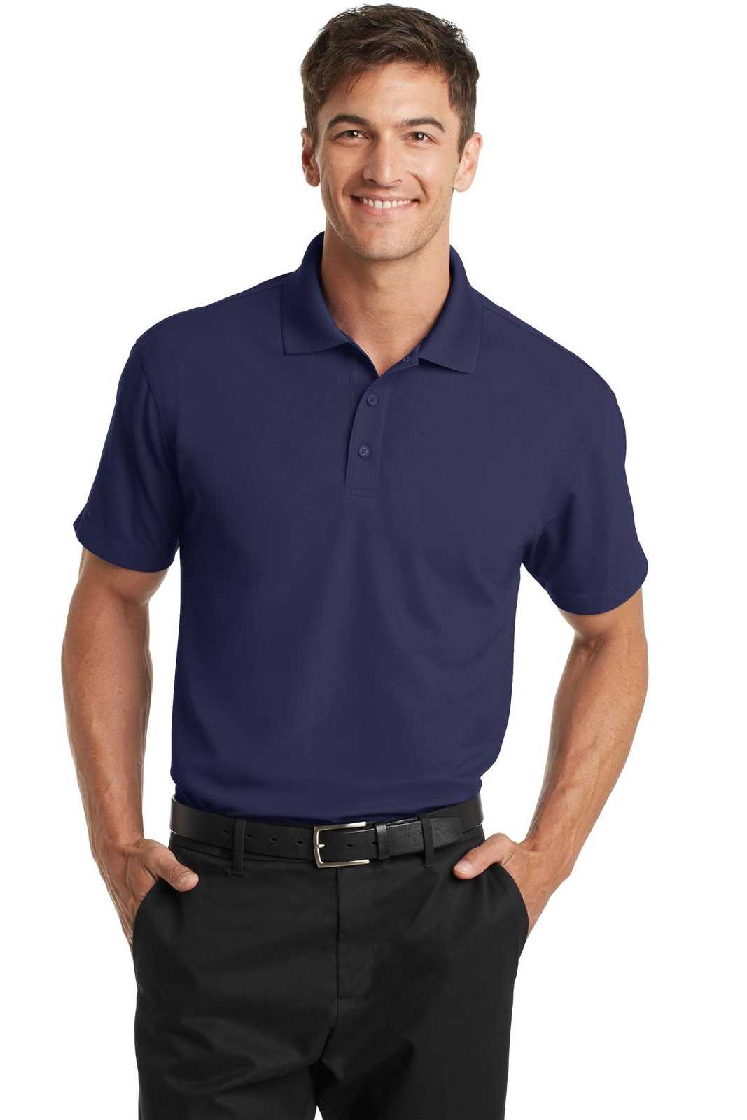 Port Authority K572 Dry Zone Grid Polo - True Navy - HIT a Double - 1