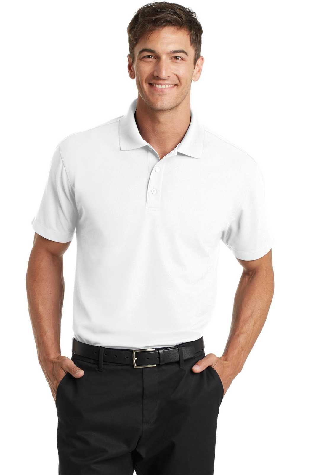 Port Authority K572 Dry Zone Grid Polo - White - HIT a Double - 1
