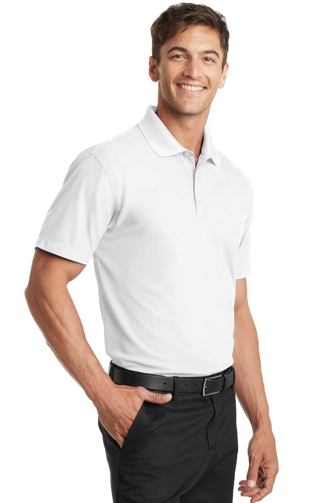 Port Authority K572 Dry Zone Grid Polo - White - HIT a Double - 4